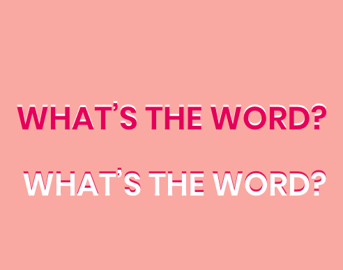 WORD in Pink & White